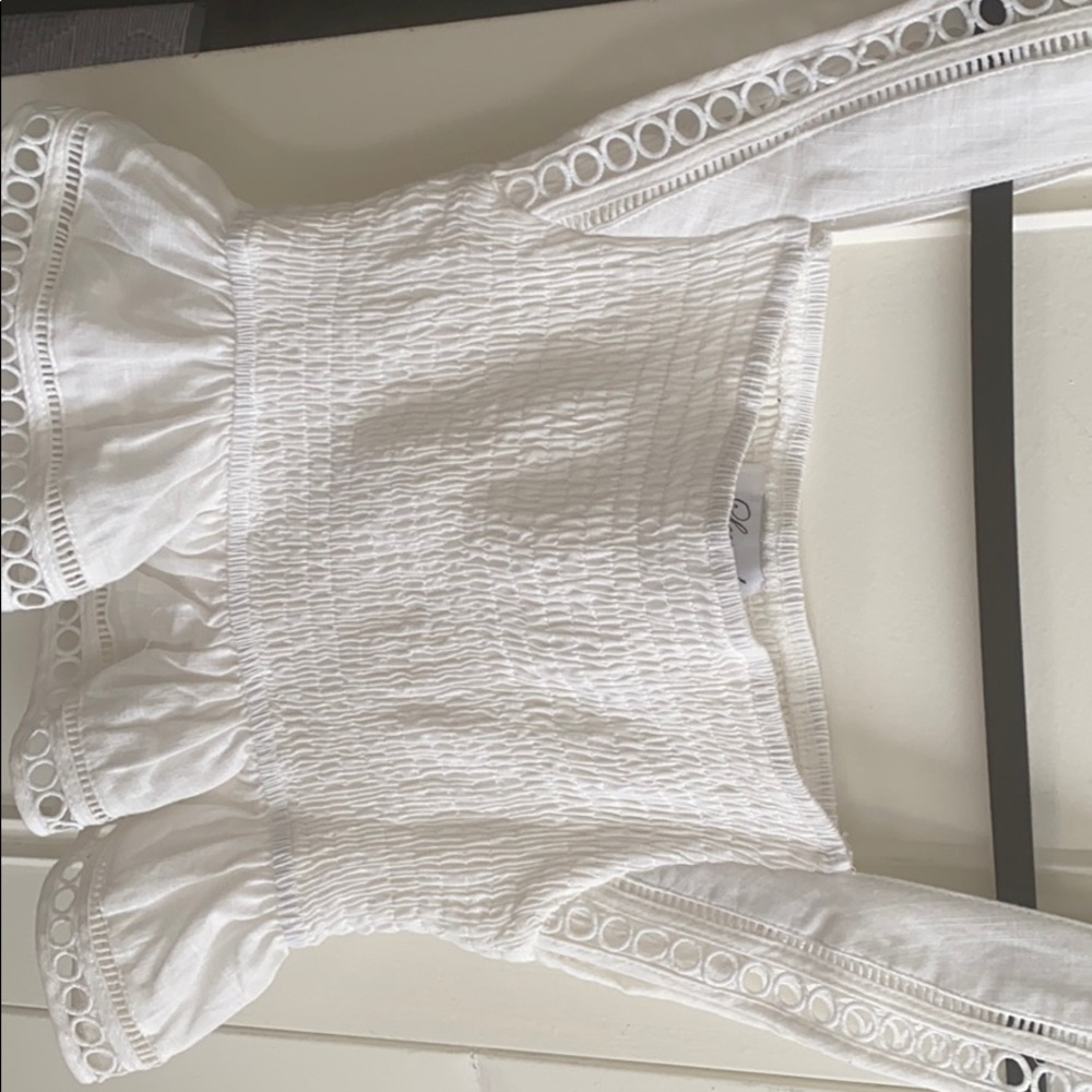 Petal and pup white tank